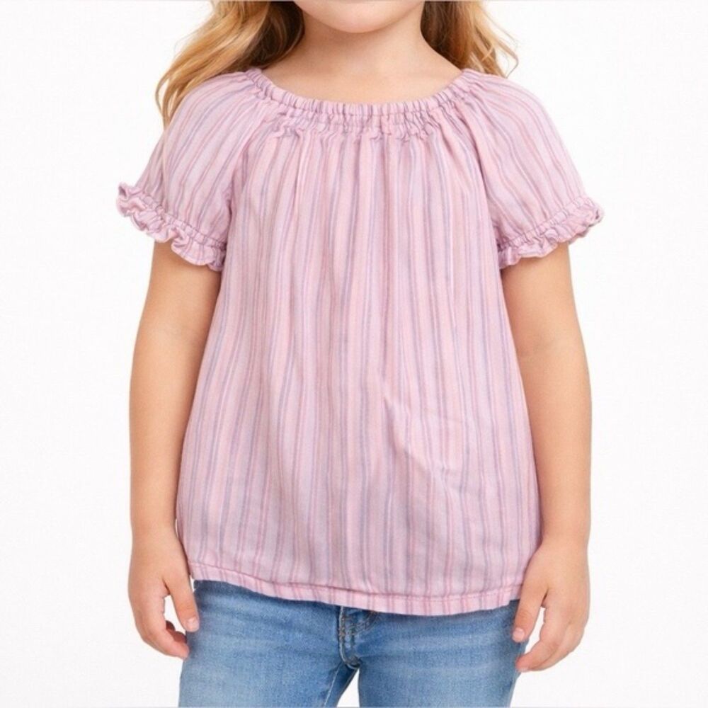 🔥 5 for $30 🔥 Old Navy Girls Striped Short Sleeve Blouse | Size 5T